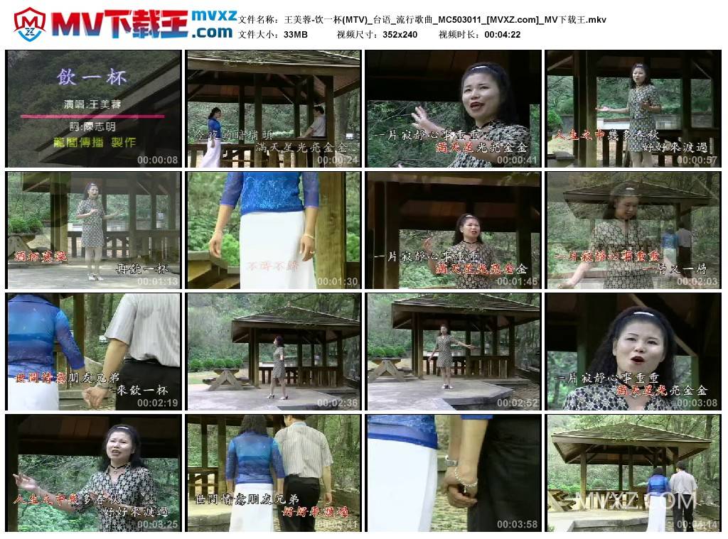 王美蓉-饮一杯(MTV)_台语_流行歌曲_MC503011